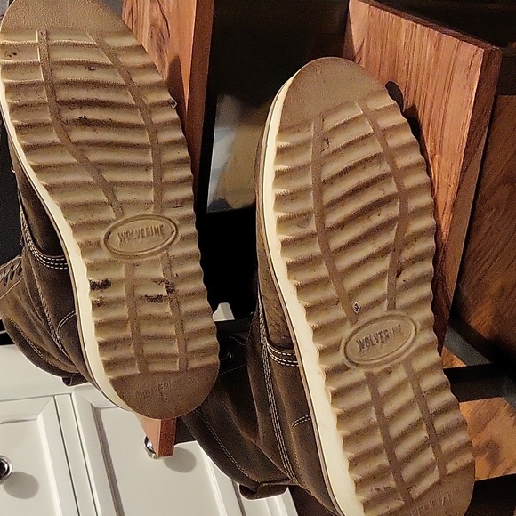 Wolverine Brown Steel Toe 8" 9.5M Boots - Picture 4 of 7